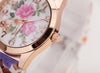 Big Sale On Fashion Women Watches Reloj Rose Flower Print