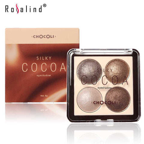 Brand COCOA Eyeshadow Palette in Shimmer Metallic 4 Colors Baked Eyeshadow