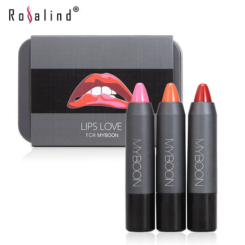 LIPS LOVE for MYBOOM 3 Colors Makeup Waterproof Long Lasting Lipstick