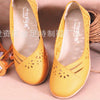 Women's genuine leather shoes Lady shoes pure Lady openwork shoes for wemen beef peas at the end of the end of shoes