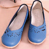 Women's genuine leather shoes Lady shoes pure Lady openwork shoes for wemen beef peas at the end of the end of shoes