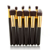 BIG SALE on 10 Piece Pro Makeup Brush Set  (Black and Gold)