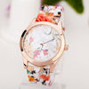 Big Sale On Fashion Women Watches Reloj Rose Flower Print