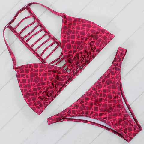 Brand Sexy Wine Red Push Up Brazilian Swimsuit