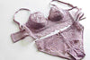 PASKE Brand Women Bra Set Full Transparent Lace Bra And Panty Set Underwear