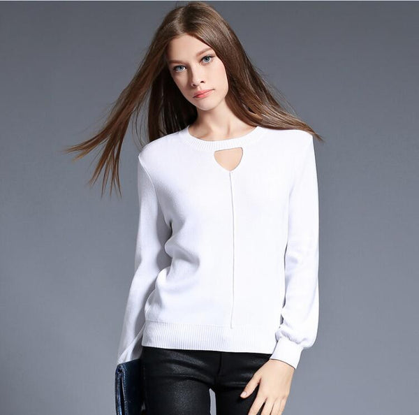 New Autumn and Winter O-neck slim women knitted sweaters and pullover