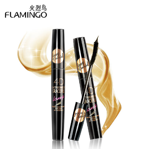 Mascara Brand New FLAMINGO Waterproof Lengthening Curling Thick Eyelash 4D Extremely Long Mascara