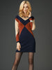 Brand Long Sleeve O-neck Warm Knitted Winter Dress Patchwork Sweater